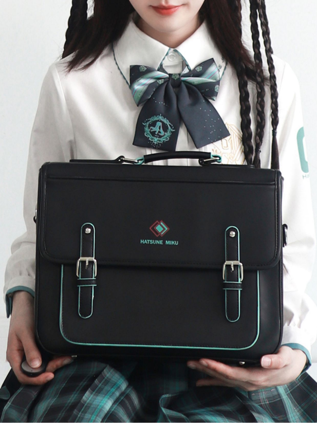 Japanese Sweet Girls Lolita Handbags Faux Leather Bow School Cute Shoulder  Bags