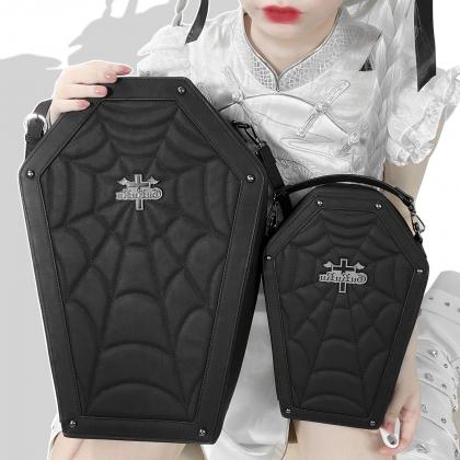 Twilight Invitation White Skeleton Claw Black Heart-Shaped Gothic Bag