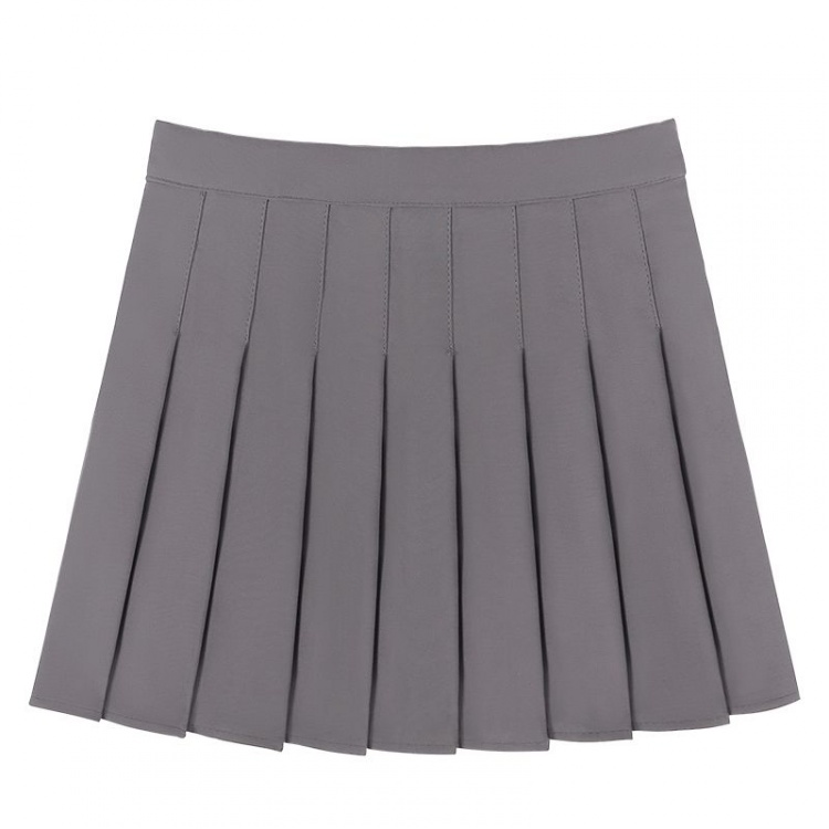 Grey Pleated Skirt