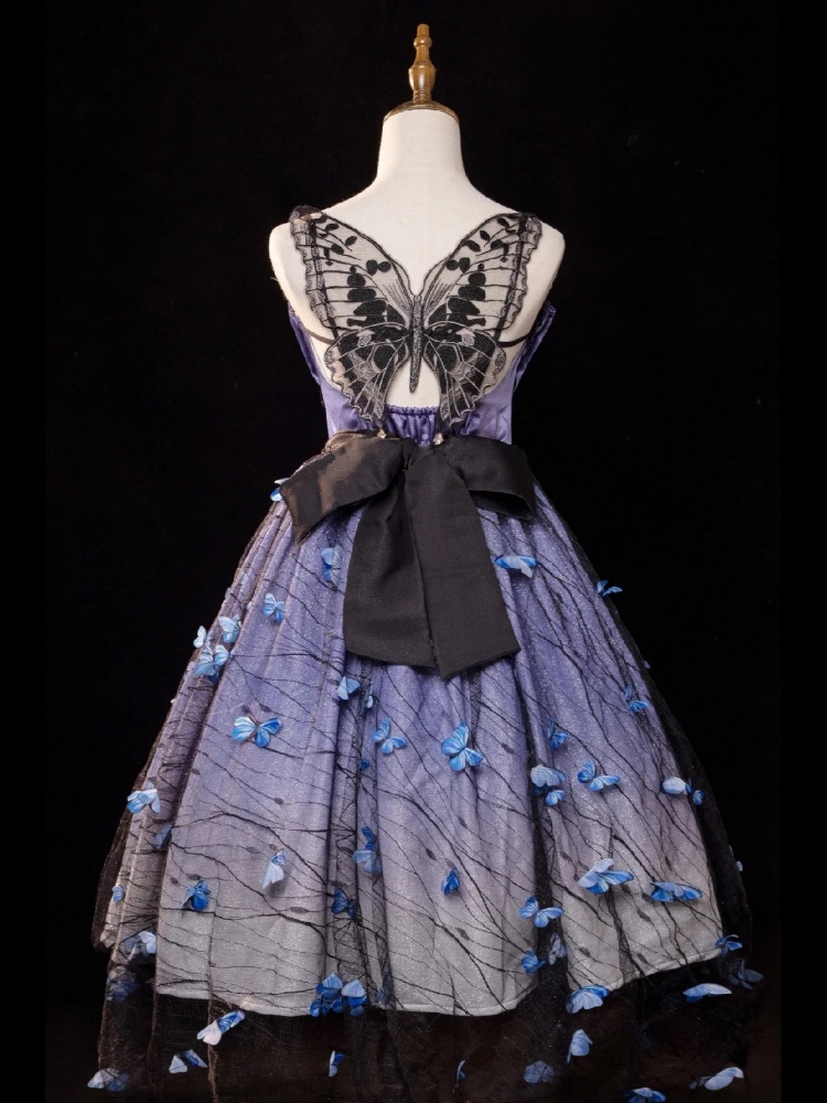 Butterfly Back Design  Jumper Skirt Full Set (Two Dress Length Options)