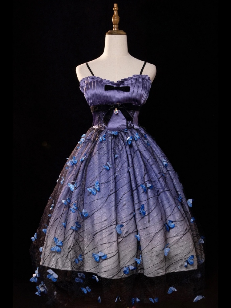Butterfly Back Design  Jumper Skirt Full Set (Two Dress Length Options)