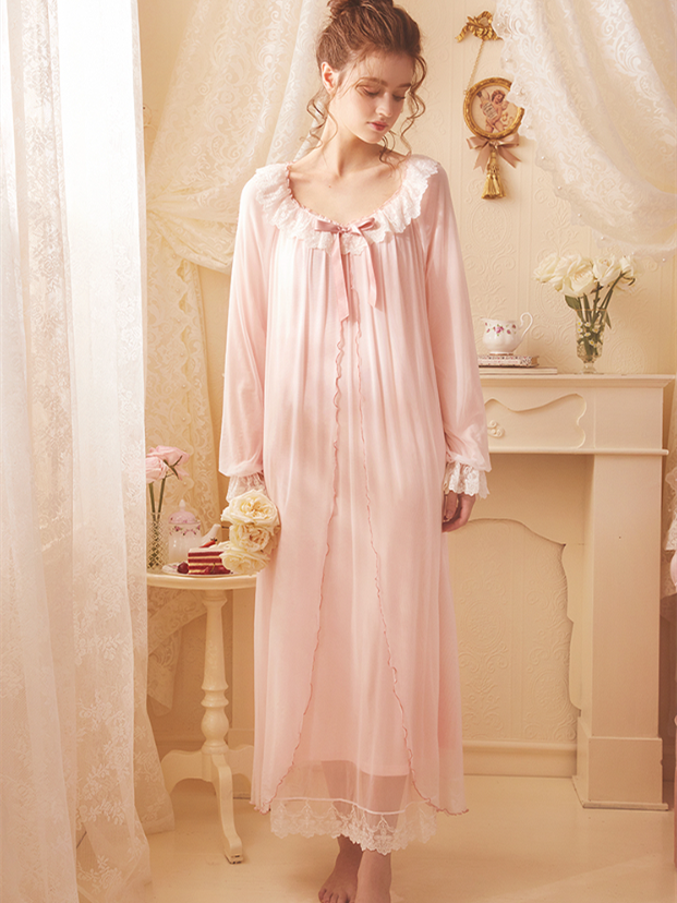 Light Pink Retro Tulle Nightgown