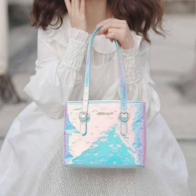 Bear Design Laser Color Changing Tote Bag with Crossbody Strap