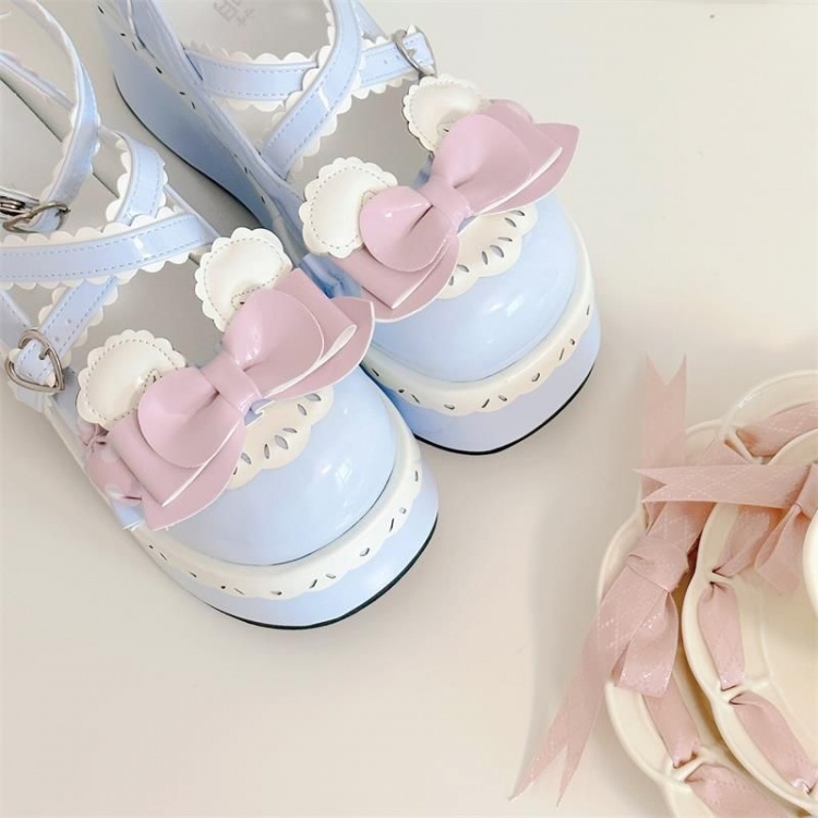 Candy Decorative Bow Blue and Pink Platforms