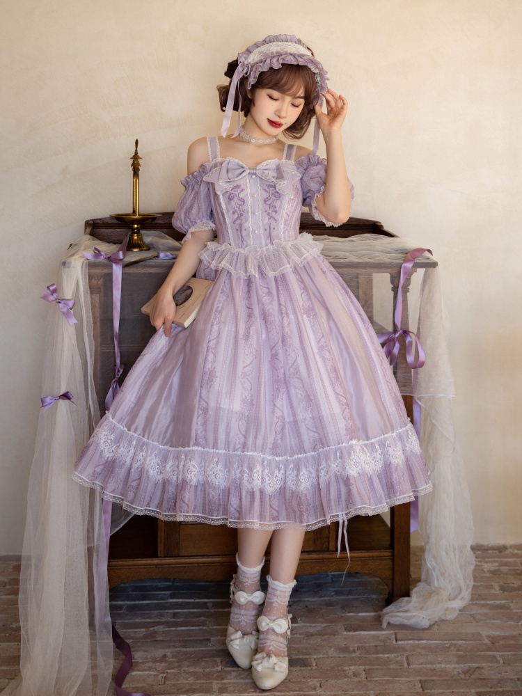 【Marchesa】オープンショルダー ベルベットトリム 刺繍入り  ドレス