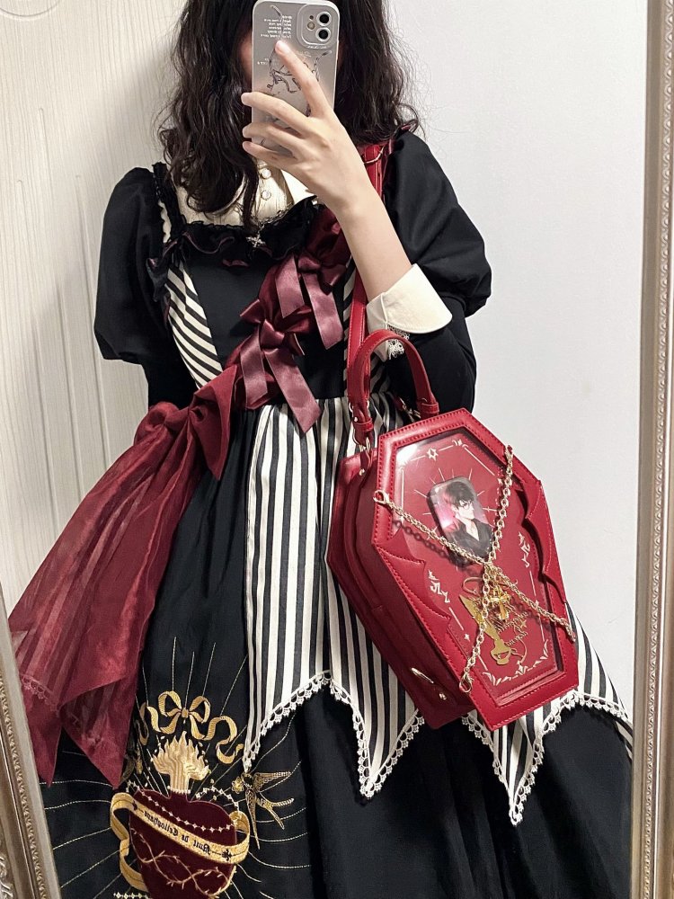 [$84.75]PU Vampire Girl Bowknot-shaped Bag