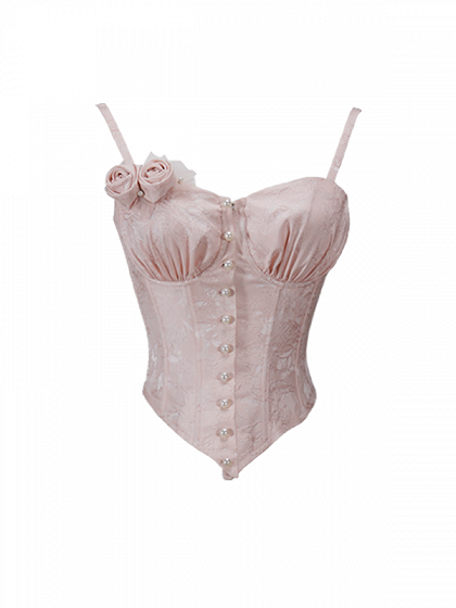 Bustier Vintage Dolce & Gabbana Automne 1996 - Rose Bébé, Armature, Taille M - Occasion Très Bon état