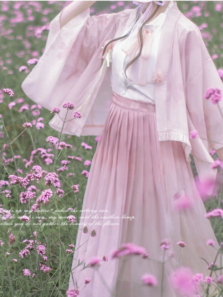 桜柄和風ピンク羽織