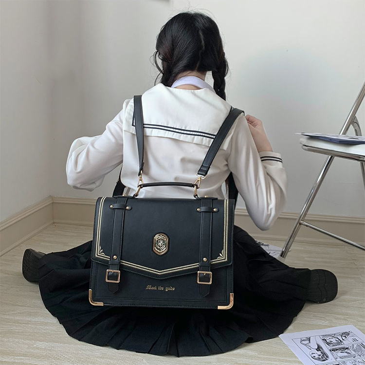 Black JK Uniform Messenger Bag