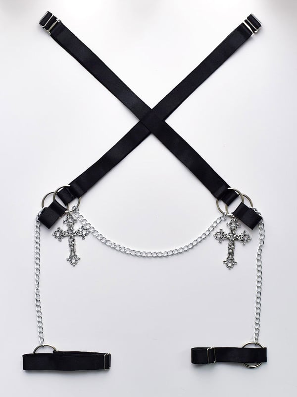 Sexy Chain Necklace, Chain Choker Long Leash, Cyberpunk