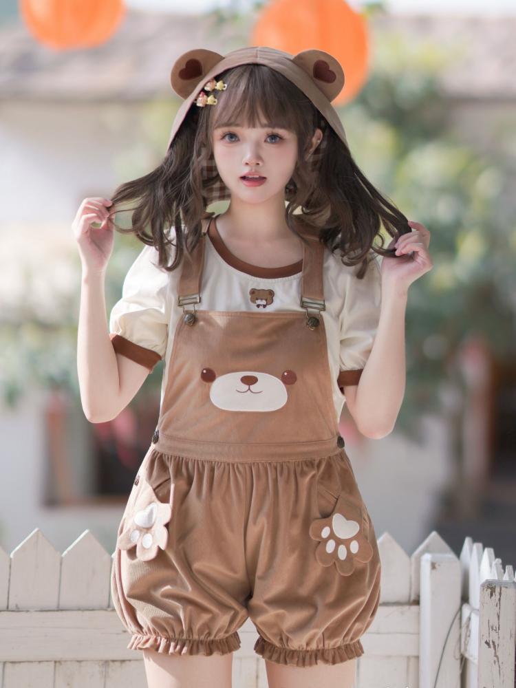 Khaki on sale overalls shorts