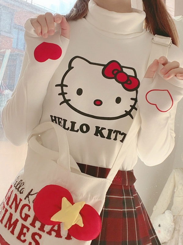 Cinnamoroll / Hello Kitty Turtleneck T-shirt