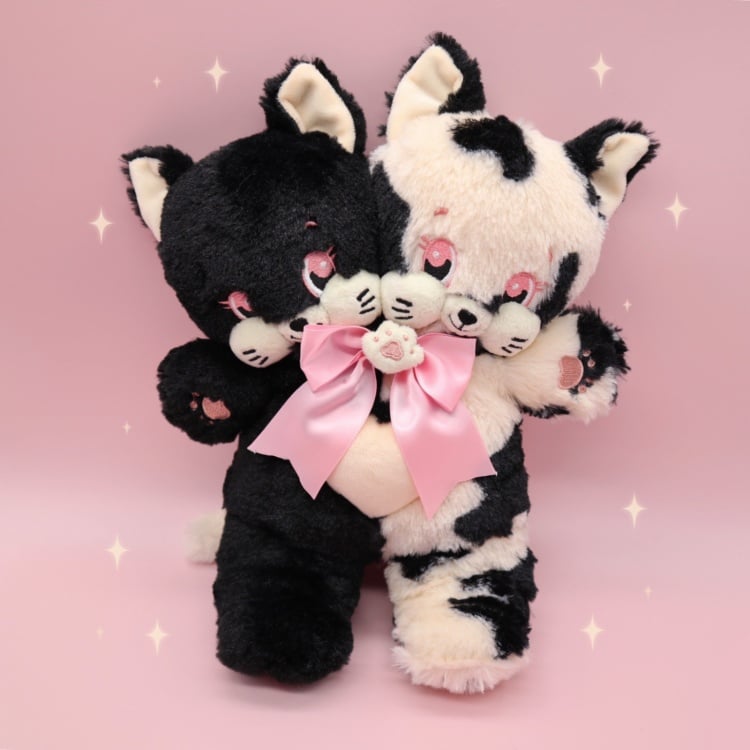 two headed cat plush