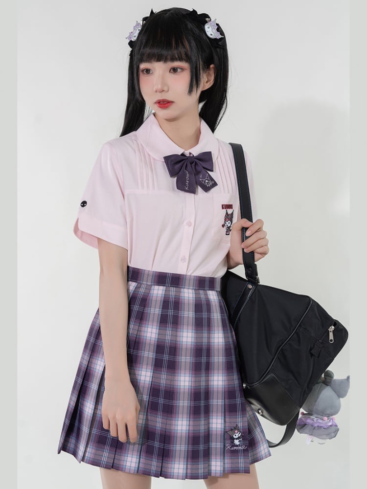 Kuromi Purple Pleated Skirt