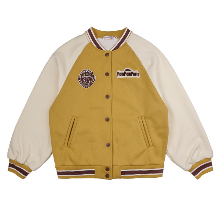 Kyouko Kuromi Badge Letterman Patchwork Varsity Jacket Kuromi Patchwork Jacket / 2XL