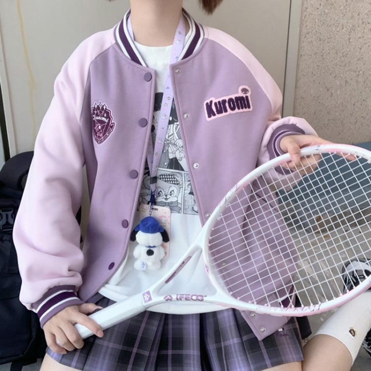 Devilinspired Kuromi Purple Baseball Jacket