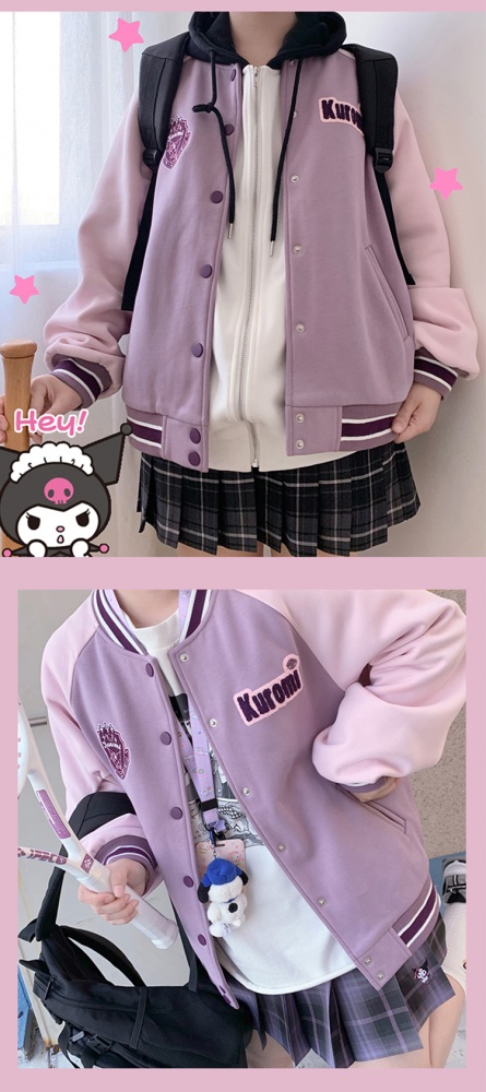 Kyouko Kuromi Badge Letterman Varsity Jacket