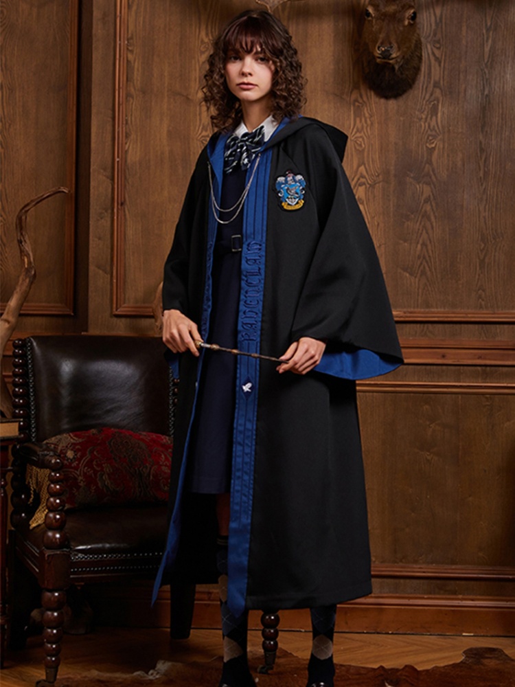 JK Uniform Wide Sleeves Wizard Hooded Long Cloak