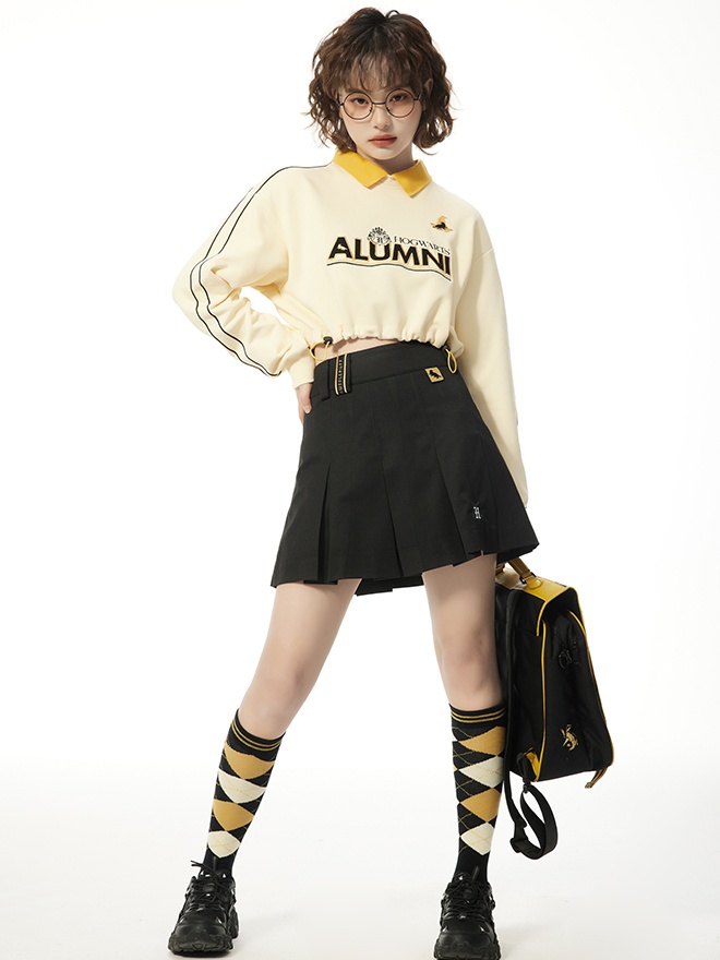 JK Uniform Box Pleated Mini Skirt