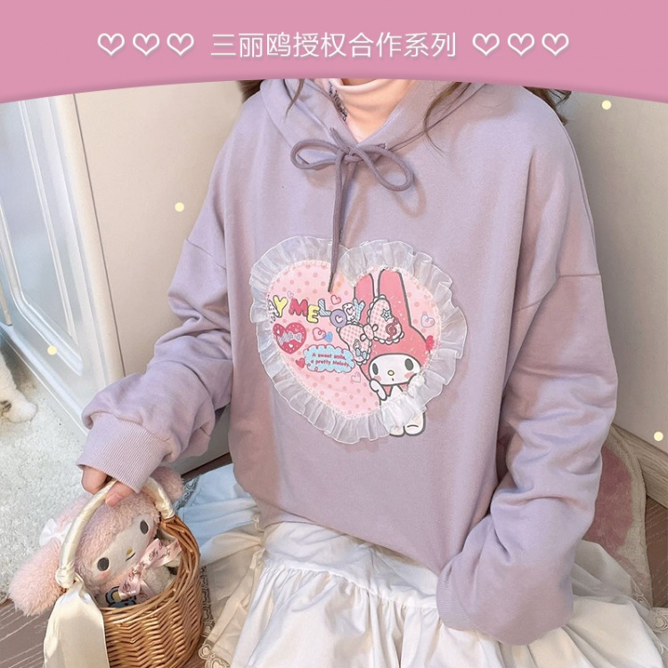 My Melody Ruffled Prints Front Hoodie