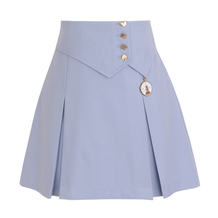 Disney Authorized Alice in Wonderland V-neckline Top / Blue Mini Skirt Set