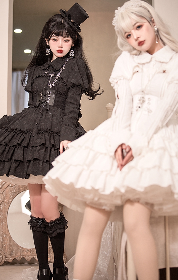 Gothic Lolita Plaid Rabbit Mini Filly Skirt, Dark In