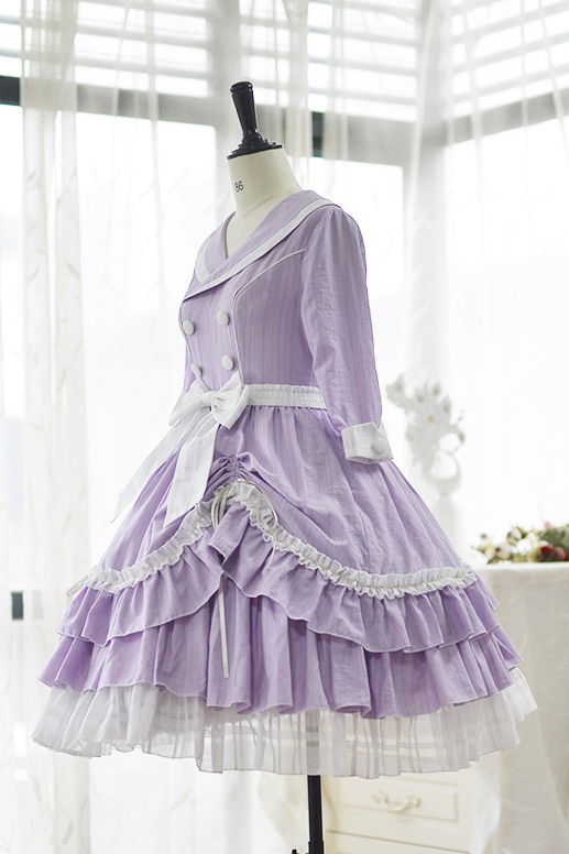 [$75.00]In Stock - Elegant Vintage OP Classic Lolita Dress Color Violet