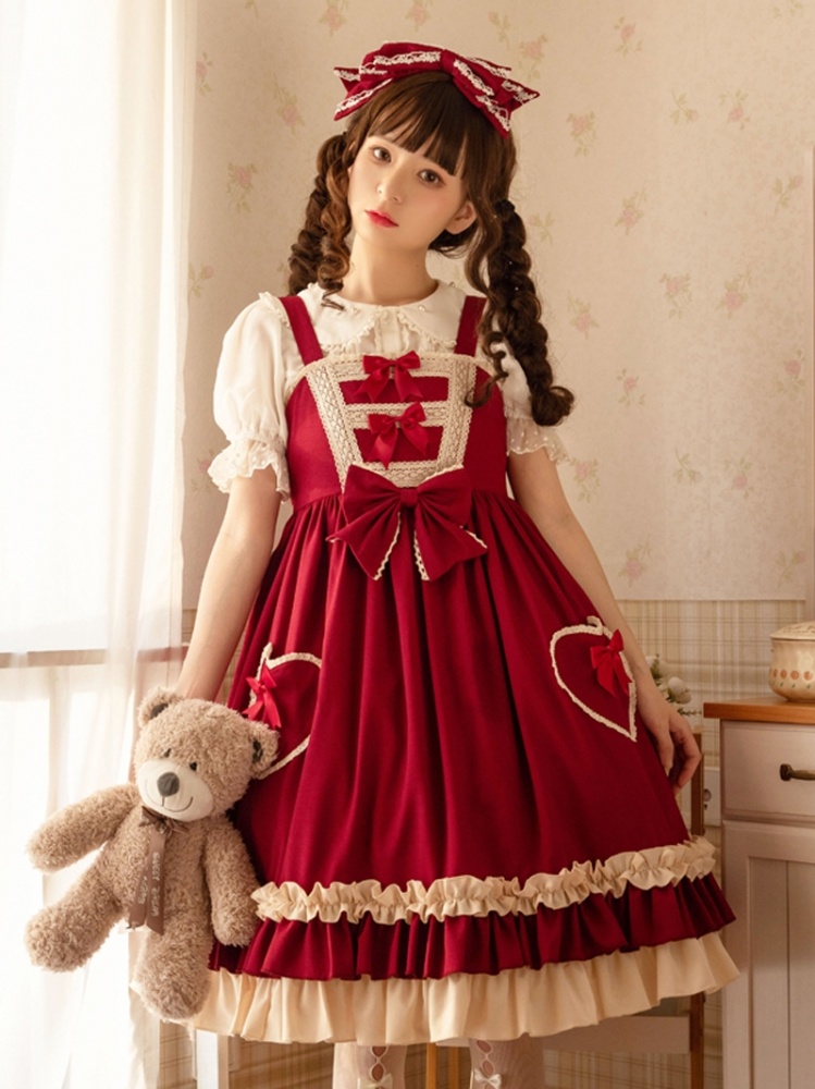 Hawthorn Milk Cover Square Neckline Sweet Lolita Dress JSK