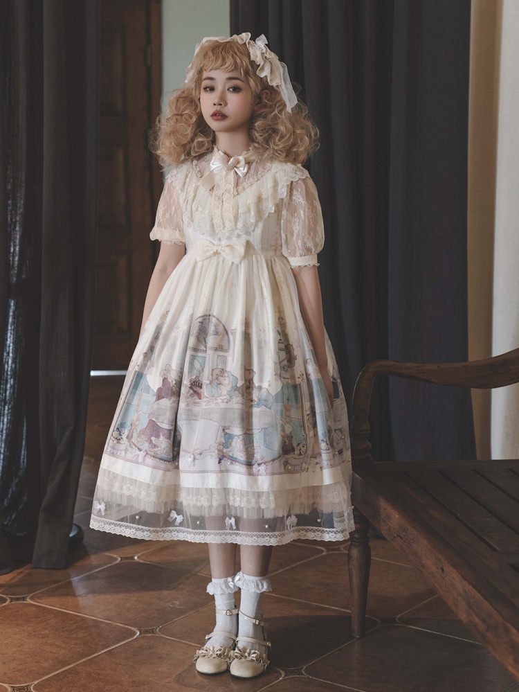 The Last Supper Classic Lolita Dress OP with Overlayer