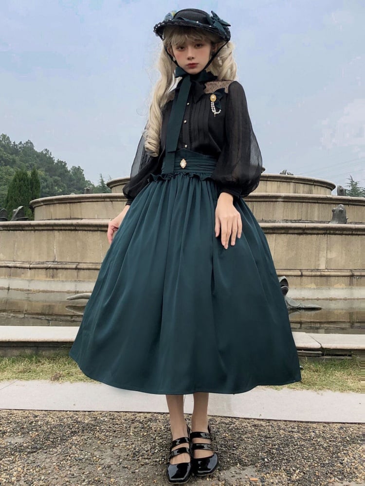 Ebony Agarwood Collection Vintage Lolita Skirt