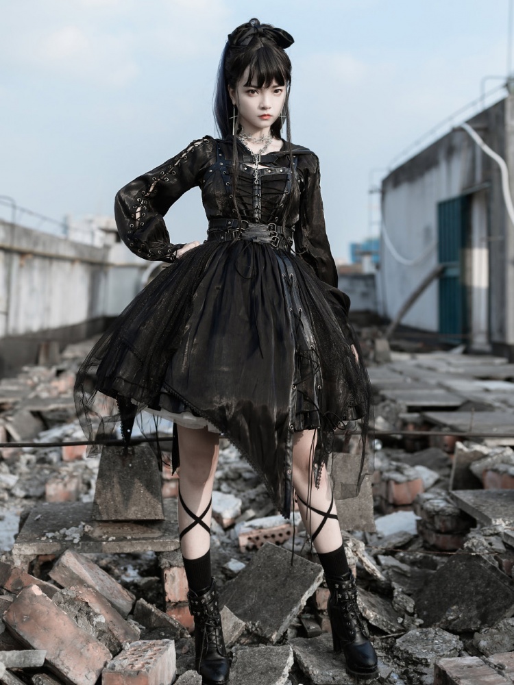 Endless Fantasy Punk Lolita Dress JSK Full Set