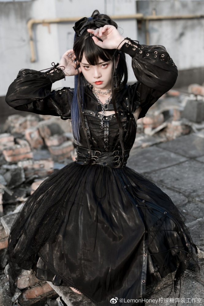 Endless Fantasy Punk Lolita Dress JSK Full Set