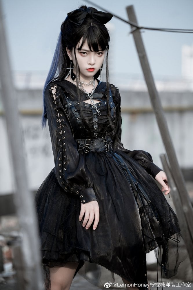 Endless Fantasy Punk Lolita Dress JSK Full Set