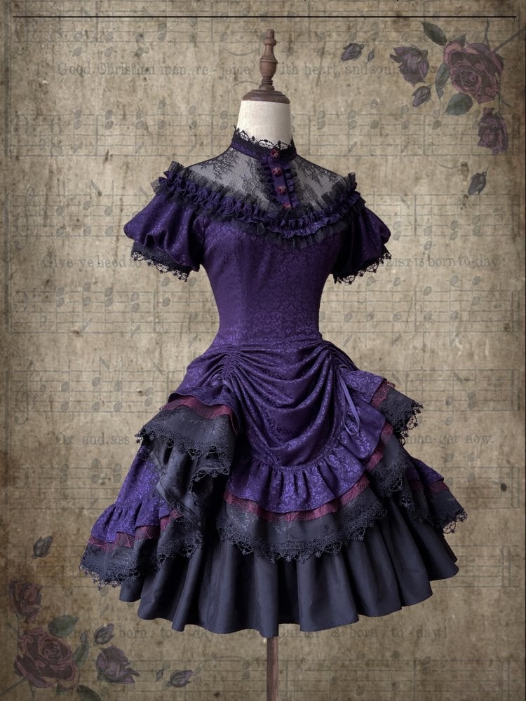 gothic sleeves purple one size fits most