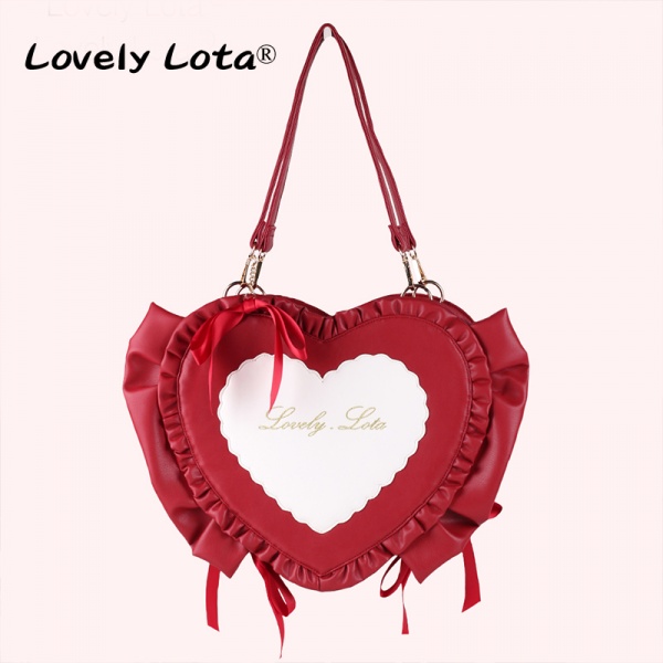 Milk Heart Tote Bag (Red) - Bags and Purses - Lace Market: Lolita Fashion  Sales