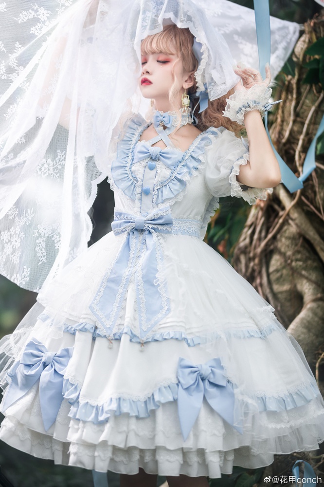 Paper Airplane Elegant Lolita Dress Bonnet / Choker