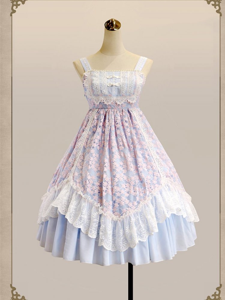 [$78.26]Four Seasons Spring Square Neckline Han Lolita Dress JSK