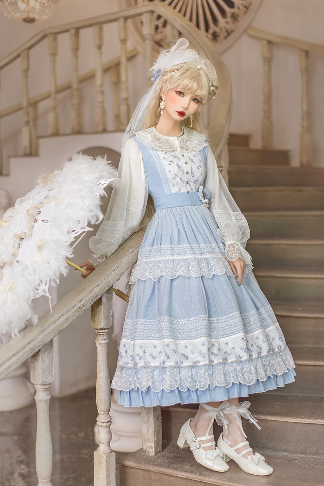 First Acquaintance Square Neckline Classic Lolita Dress JSK