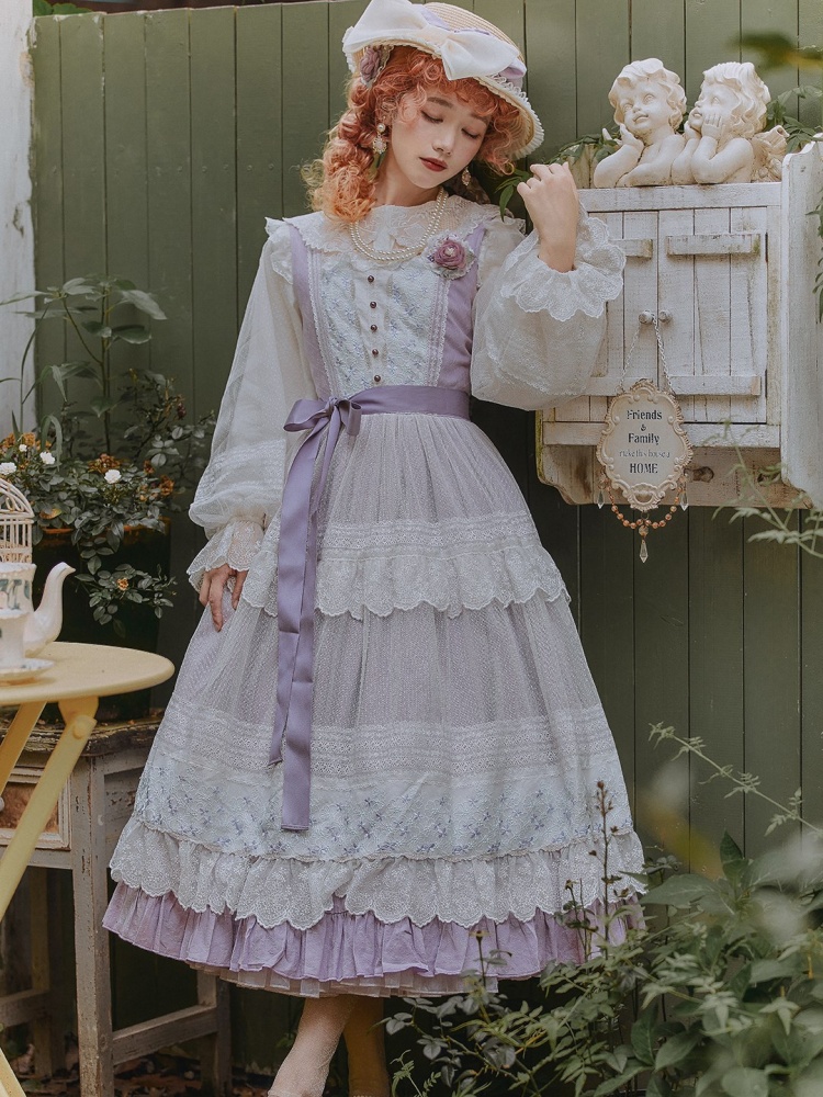 First Acquaintance Square Neckline Classic Lolita Dress JSK