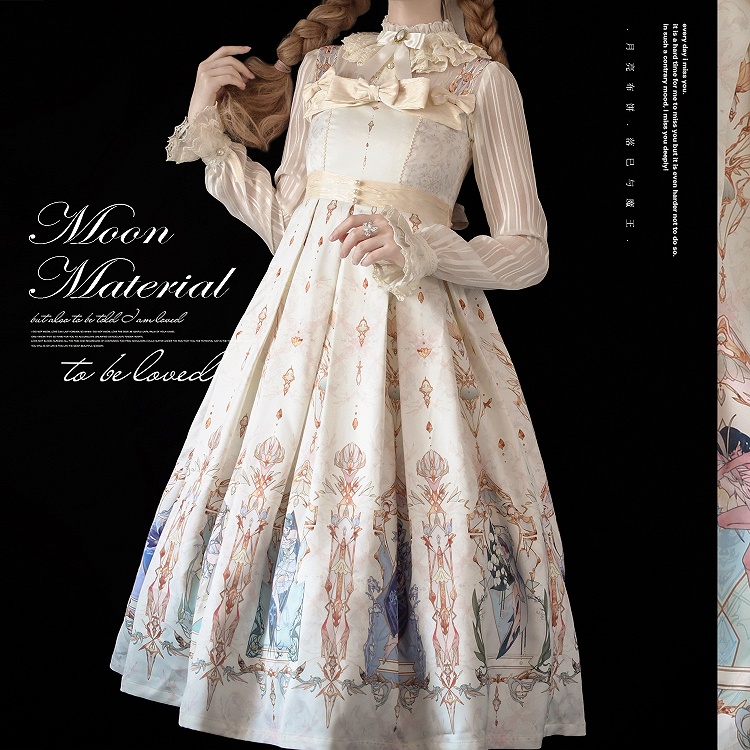 All Things Live Forever Square Neckline Classic Lolita Dress JSK