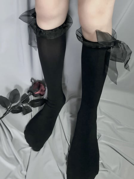 [$13.20]Bowknot Decorative Lolita Stockings
