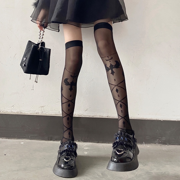 Black Gothic Lolita Stockings