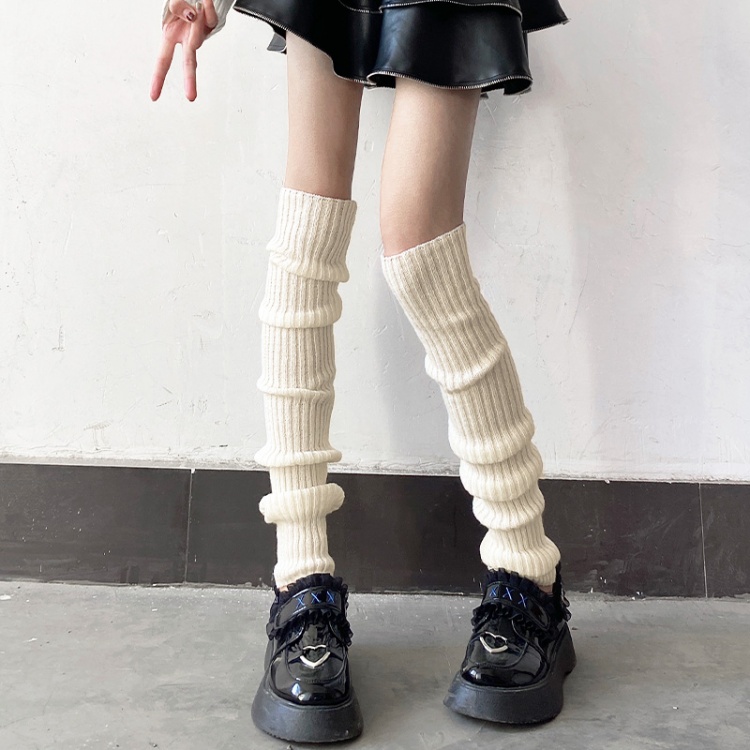 White / Black JK Knitted Lolita Legwears