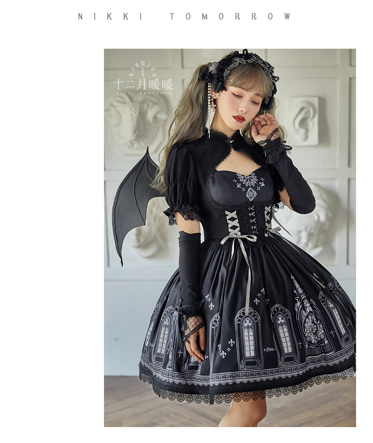 Dark Night Elegance Lolita Dress JSK Set