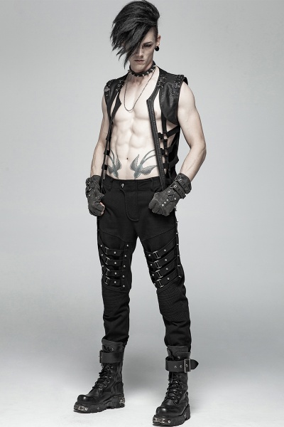 Men's Gothic Heavy Metal Trousers by Punk Rave