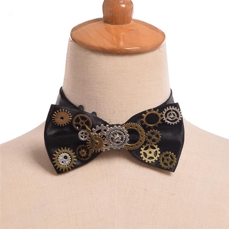 Steampunk Lolita Vintage Gear Bow Tie