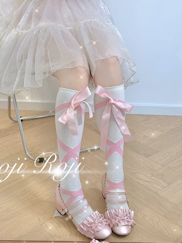 Bandage Colorful JK Uniform Winter Lolita Stockings