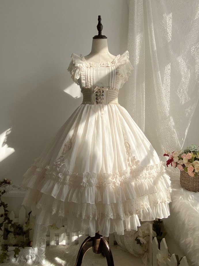 Four Seasons Story Square Neckline Elegant Lolita Dress JSK