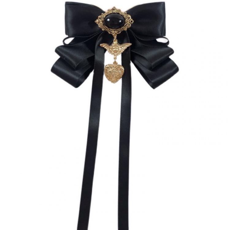 Halloween Black Vintage Lolita Bow Brooch