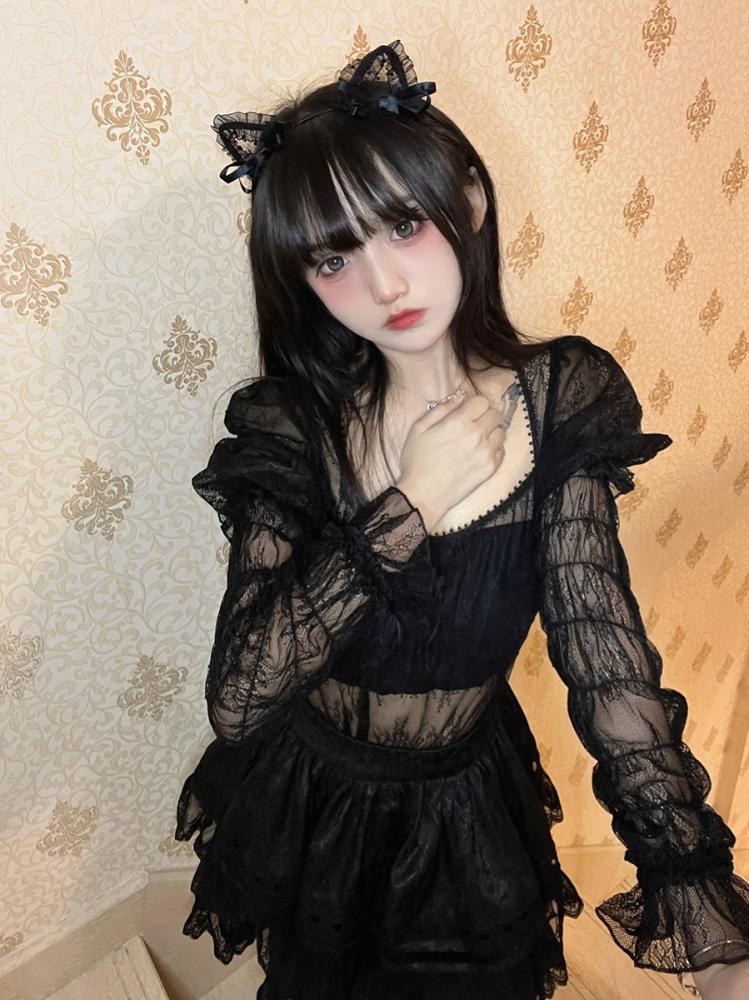 Eclipse Magic Square Neckline Virago Sleeves Gothic Lolita Blouse